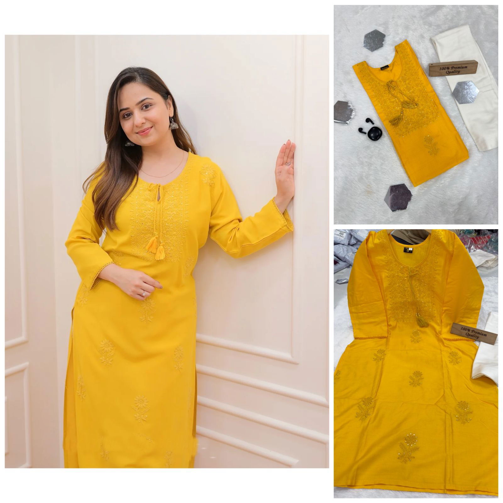 Nifty By Tdg Heavy Rayon Cotton Kurti With Bottom Catalog